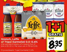 Vomar Voordeelmarkt Grolsch, Leffe of Tripel Karmeliet 0.0-0.4% aanbieding