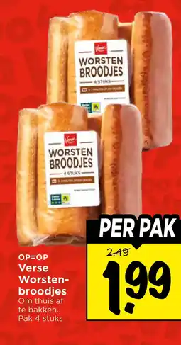Vomar Voordeelmarkt OP=OP Verse Worsten- broodjes aanbieding