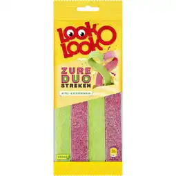 Jumbo Look-o-Look Zure Duo Streken Appel Kers 115g aanbieding