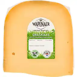 Jumbo Jumbo Wapenaar Goudse Kaas 48+ Graskaas Stuk ca. 434 g aanbieding