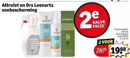 Kruidvat Altruist en Drs Leenarts zonbescherming aanbieding