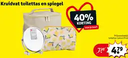 Kruidvat Kruidvat toilettas en spiegel aanbieding