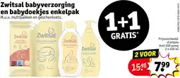 Kruidvat Zwitsal babyverzorging en babydoekjes enkelpak aanbieding