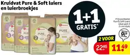 Kruidvat Kruidvat pure & soft luiers en luierbroekjes aanbieding