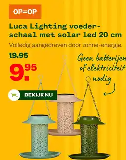 Welkoop Luca Lighting voeder schaal met solar led aanbieding