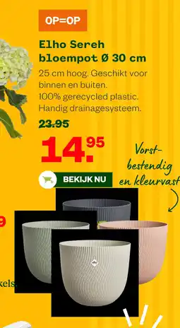 Welkoop Elho Sereh bloempot Ø 30 cm aanbieding