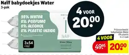 Kruidvat Naïf babydoekjes Water aanbieding