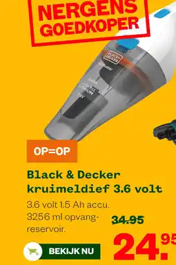Welkoop Black & Decker kruimeldief 3.6 volt aanbieding