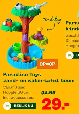 Welkoop Paradiso Toys zand- en watertafel boom aanbieding