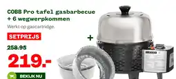 Welkoop COBB Pro tafel gasbarbecue + 6 wegwerpkommen aanbieding