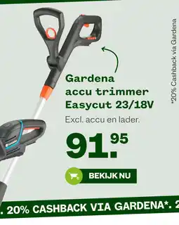 Welkoop Gardena accu trimmer Easycut 23/18V aanbieding
