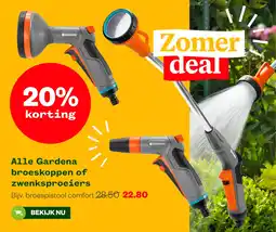 Welkoop Alle Gardena broeskoppen of zwenksproeiers aanbieding