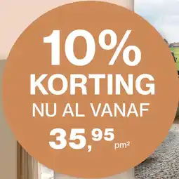 Roobol 10% KORTING NU AL VANAF 35,95 pm2 aanbieding