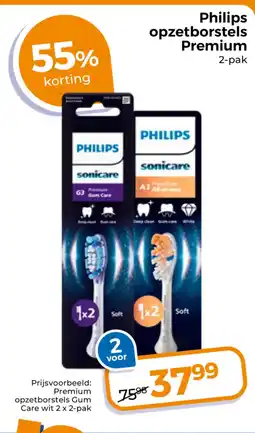 Trekpleister Philips opzetborstels Premium aanbieding