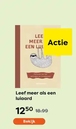 The Read Shop Leef meer als een luiaard aanbieding