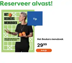 The Read Shop Het Beukers menuboek aanbieding