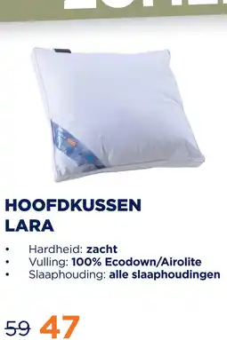 TotaalBED Hoofdkussen Lara ecodown/airolite aanbieding