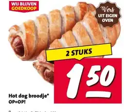 Nettorama Hot dog broodje* OP=OP! aanbieding