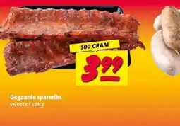 Nettorama Gegaarde spareribs sweet of spicy aanbieding
