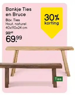 Leen Bakker Bekijk bankje Ties en Bruce aanbieding