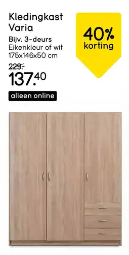 Leen Bakker Bekijk kledingkast Varia aanbieding