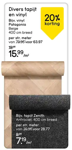 Leen Bakker Bekijk divers tapijt en vinyl aanbieding