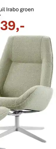 INHOUSE Fauteuil Irabo groen - aanbieding