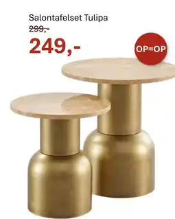 INHOUSE Salontafelset Tulipa aanbieding