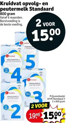 Kruidvat Kruidvat opvolg en peutermelk standaard aanbieding