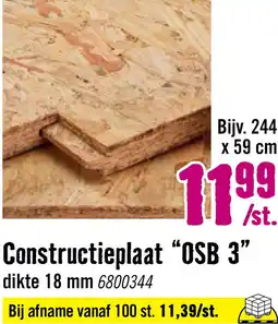 Hornbach Constructieplaat OSB-III 4-zijdige tong & groef 2440x590x18 mm aanbieding