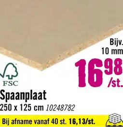 Hornbach Spaanplaat 2500x1250x10 mm aanbieding