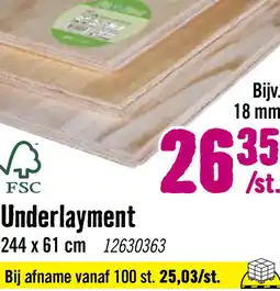 Hornbach Stabiofloor Underlayment tong & groef 244x61 cm, 18 mm aanbieding