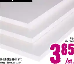 Hornbach Meubelpaneel wit vierzijdig afgewerkt 18x200x800 mm aanbieding