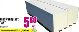 Hornbach SINIAT Gipswandplaat afgeschuinde kant 2600 x 600 x 12,5 mm aanbieding