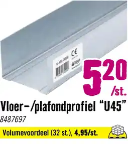 Hornbach U45-L Metalstud vloer-/plafondprofiel 3000 mm aanbieding