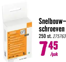 Hornbach fermacell snelbouwschroeven voor gipsvezelplaten 3,9 x 30 mm pak = 250 st aanbieding