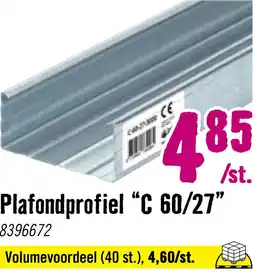 Hornbach C60/27 Metalstud plafondprofiel, lengte 3000 mm aanbieding