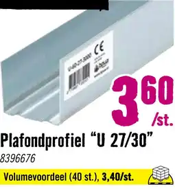 Hornbach U27/30 Metalstud plafondprofiel, lengte 3000 mm aanbieding