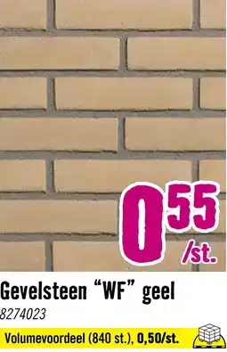 Hornbach Gevelsteen waalformaat vormbak geel zilverzand 018-5 (lxbxd) 210x98x49 mm aanbieding