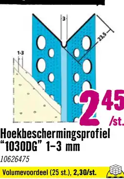 Hornbach PROTEKTOR stucprofiel aluzink 1030DG 2600 mm aanbieding
