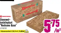 Hornbach ROCKWOOL Steenwol Rocksono Base Next 1200 x 600 x 50 mm Rd: 1,35 aanbieding