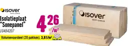 Hornbach ISOVER Sonepanel glaswol isolatieplaat Rd 1,60 1350x600x60 mm aanbieding