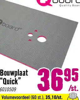 Hornbach QBOARD QUICK WC-Bouwplaat 1300x900x20 mm aanbieding