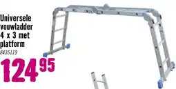 Hornbach Vouwladder met platform aluminium 4 x 3 treden, werkhoogte 4,55 m aanbieding
