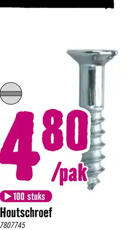 Hornbach DRESSELHAUS Houtschroef platte kop 2,5x16 mm sleuf DIN 97 galv. verzinkt, 100 stuks aanbieding