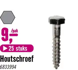 Hornbach DRESSELHAUS Houtdraadbout zeskant 8X50 mm DIN 571 RVS A2, 25 stuks aanbieding