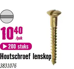 Hornbach DRESSELHAUS Houtschroef lenskop sleuf 3x20 mm DIN 95 messing, 200 stuks aanbieding