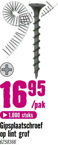 Hornbach HIKOKI Gipsplaatschroeven op lint grove draad 3,9x35 mm, 1000 stuks aanbieding