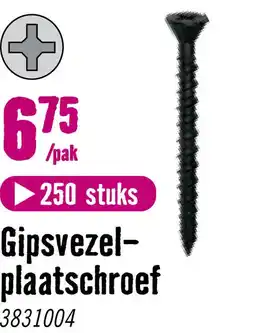 Hornbach DRESSELHAUS Gipsvezelplaatschroef 3,9x35 mm Phillips PH2 gefosfateerd, 250 stuks aanbieding