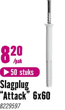 Hornbach TOX Slagplug Attack 6/60, 50 stuks aanbieding